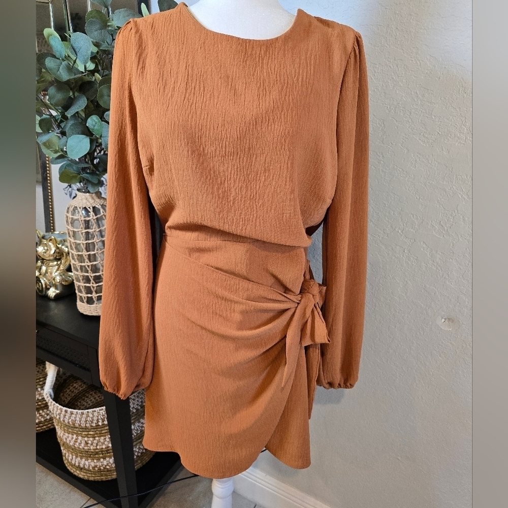 Floret Studios Long Sleeve Wrap Dress